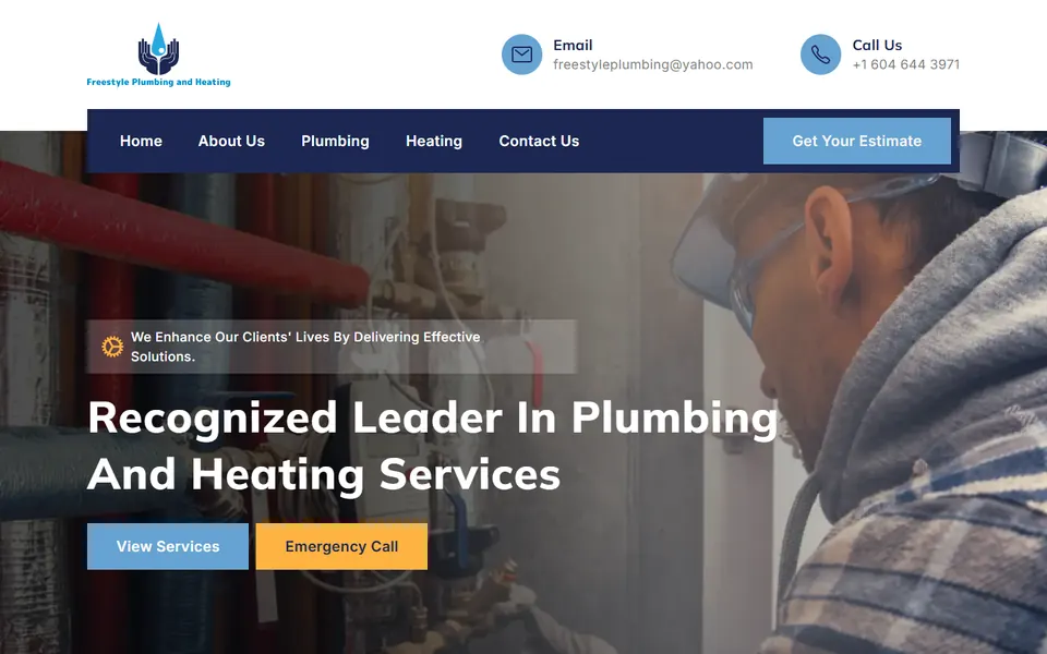 Freestyle Plumbing & Heating website