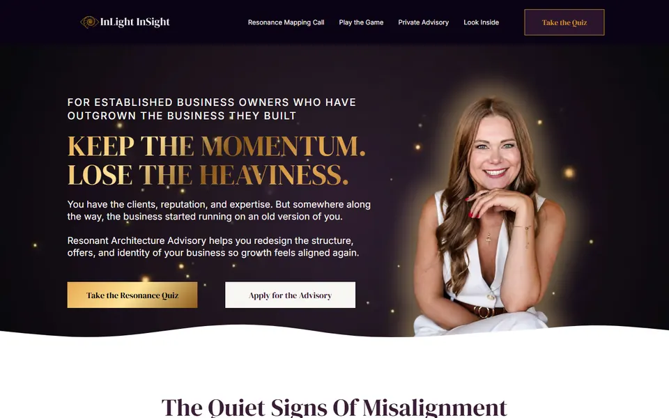 InLight InSight website